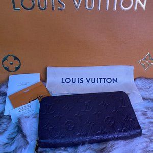 Louis Vuitton Monogram Shadow Zippy Wallet Vertical Brown